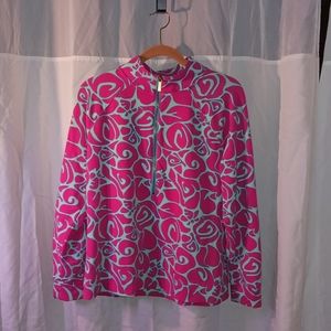 Crown & Ivy Half-Zip Long Sleeve Pullover Top PXL